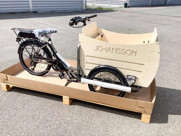 Johansson Fiete Vario Box Lastenrad / E-Bike Brose Drive S, 9-Gang Kettenschaltung